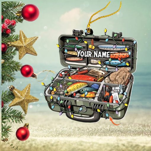 Personalized Fishing Tackle Box Acrylic Ornament