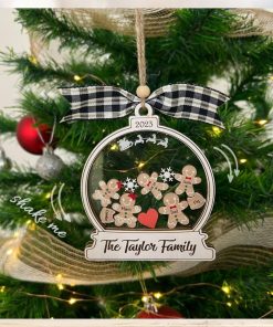 Personalized Gingerbread Family Ornament 2023