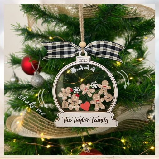 Personalized Gingerbread Family Ornament 2023