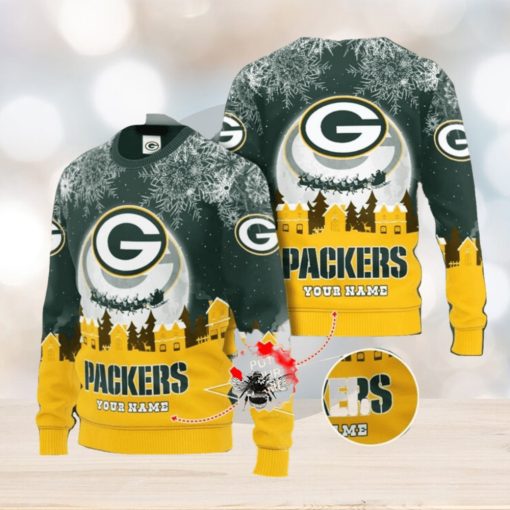 Personalized Green Bay Packers Ugly Christmas Sweater