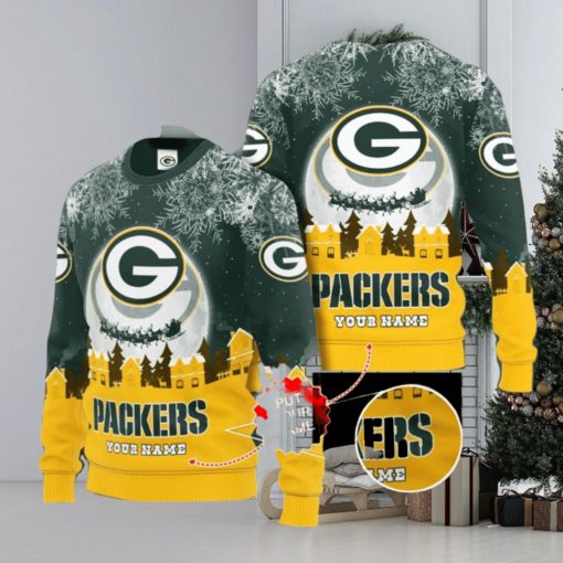 Personalized Green Bay Packers Ugly Christmas Sweater