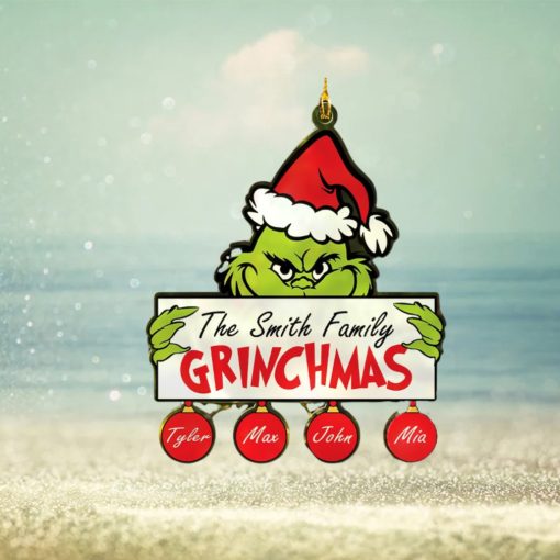 Personalized Grinch Ornament Grinchmas Ornament Grinch