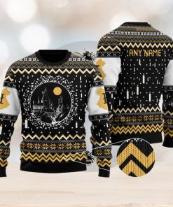 Personalized H.P H.ogwarts Castle Knitted Christmas 3D Sweater For Men And Women