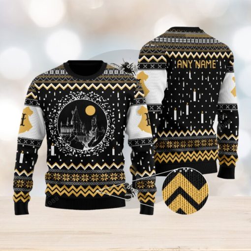 Personalized H.P H.ogwarts Castle Knitted Christmas 3D Sweater For Men And Women