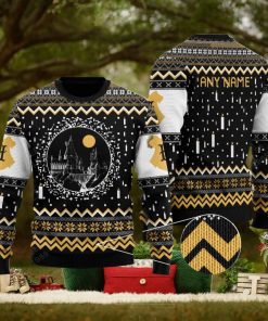 Personalized H.P H.ogwarts Castle Knitted Christmas 3D Sweater For Men And Women