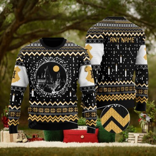 Personalized H.P H.ogwarts Castle Knitted Christmas 3D Sweater For Men And Women