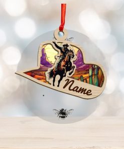 Personalized Horse Cowboy Christmas Ornament