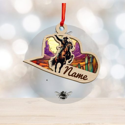 Personalized Horse Cowboy Christmas Ornament