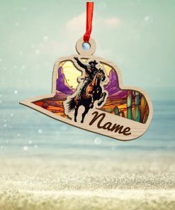 Personalized Horse Cowboy Christmas Ornament