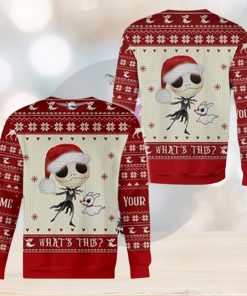 Personalized Jack Skellington And Zero Dog Disney Ugly Christmas Sweater