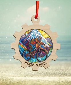 Personalized MTB Christmas Ornament