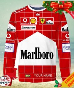 Personalized Marlboro Scuderia Ferrari Branded Unisex Christmas Ugly Sweater