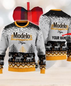 Personalized Modelo Negra Reindeer Ugly Sweater Beer For Fans Gift Christmas Holidays