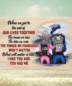 Personalized Motocross Couple Poster What Will Matter Is That Couple Shoulder To Shoulder