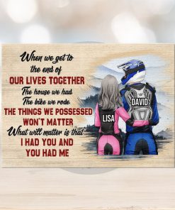 Personalized Motocross Couple Poster What Will Matter Is That Couple Shoulder To Shoulder