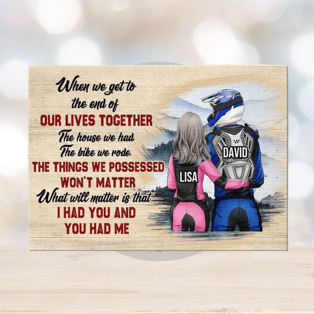 Personalized Motocross Couple Poster What Will Matter Is That Couple Shoulder To Shoulder Personalized Motocross Couple Poster What Will Matter Is That Couple Shoulder To Shoulder