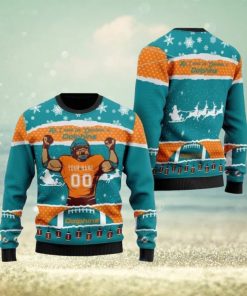 Personalized NFL Miami Dolphins All I Need For Christmas Ugly Christmas Sweater Perfect Gift