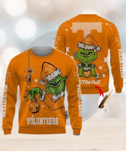 Personalized Name NCAA Tennessee Volunteers Football Fans Sweater Grinch Ugly Sweater Christmas Xmas Gift