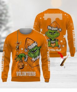 Personalized Name NCAA Tennessee Volunteers Football Fans Sweater Grinch Ugly Sweater Christmas Xmas Gift