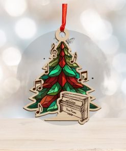 Personalized Piano Christmas Tree Ornament