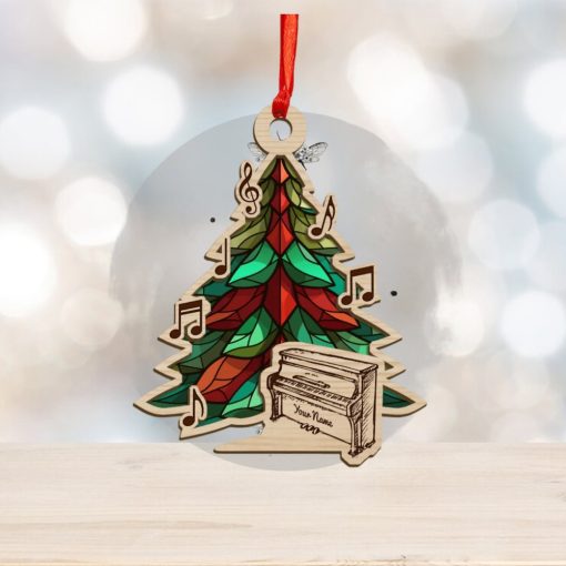 Personalized Piano Christmas Tree Ornament