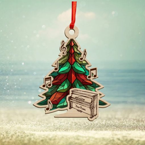 Personalized Piano Christmas Tree Ornament