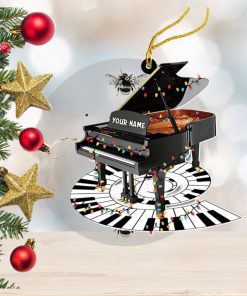 Personalized Piano Flat Acrylic Christmas Ornament