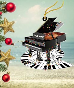 Personalized Piano Flat Acrylic Christmas Ornament