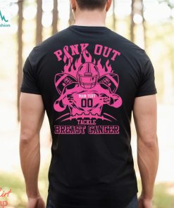 Personalized Pink Out Tackle Breast Cancer Football Player Shirt