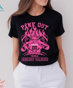 Personalized Pink Out Tackle Breast Cancer Football Player Shirt
