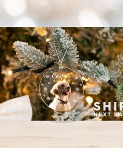 Personalized Puppy Picture Ornament, Custom Dog Ornament, Christmas Gifts, Gift For Dog Owners, Gift For Pet Lovers, Christmas Ornament