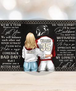Personalized Racing Couple Poster Canvas We Are A Team
