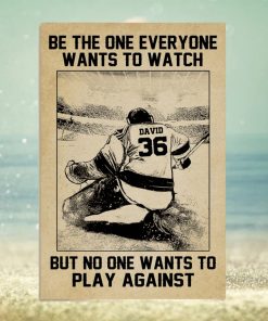 Personalized Sketch Hockey Player Poster