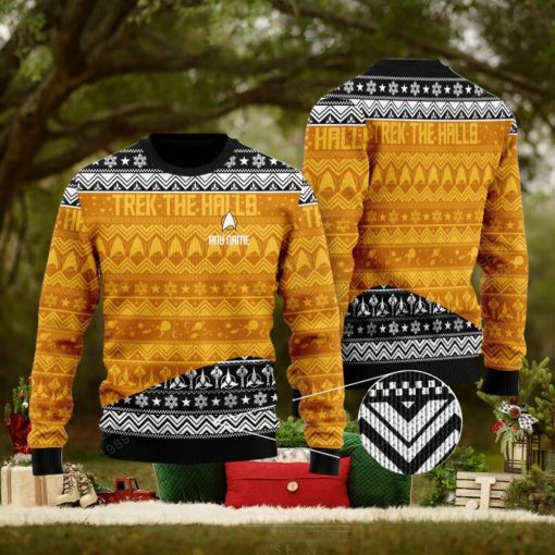 Personalized Trek The Halls Ugly Xmas 3D Sweater Gift Holidays