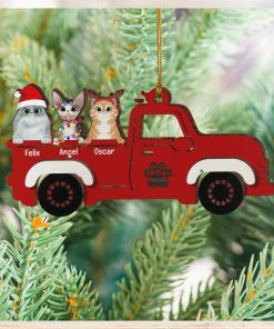 Personalized Wood Ornament Gift For Cat Lover Christmas