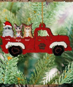 Personalized Wood Ornament Gift For Cat Lover  Christmas