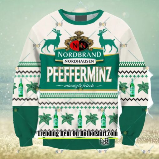 Pfeffi Brewery Light Green 3D Ugly Christmas Sweater