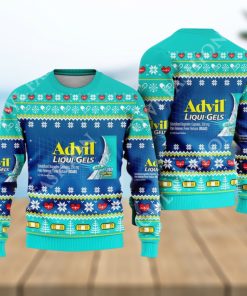 Pharmacy Nurse Medical Advil Liquigels Ugly Christmas Sweater