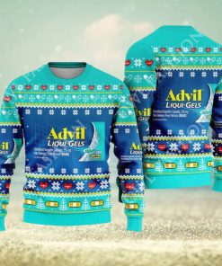 Pharmacy Nurse Medical Advil Liquigels Ugly Christmas Sweater