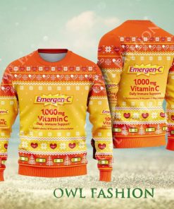 Pharmacy Nurse Medical Emergen C Vitamin Ugly Christmas Sweater