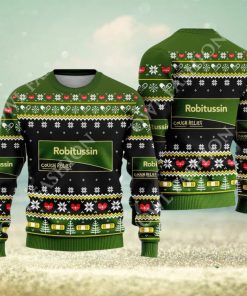 Pharmacy Nurse Medical Robitussin Cough Relief Ugly Christmas Sweater