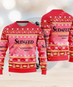 Pharmacy Nurse Medical Sudafed Nasal Decongestant Ugly Christmas Sweater