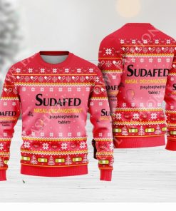 Pharmacy Nurse Medical Sudafed Nasal Decongestant Ugly Christmas Sweater