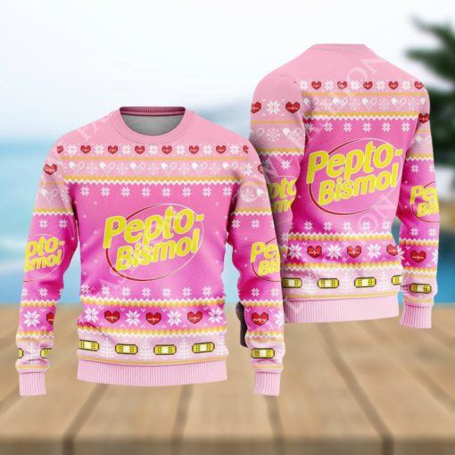 Pharmacy Nurse Medical pepto bismol pink Ugly Christmas Sweater