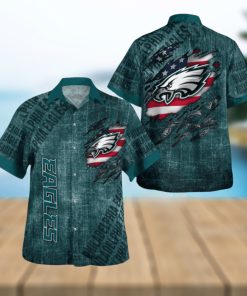 Philadelphia Eagles American Flag 3D All Over Print Hawaiian Shirt