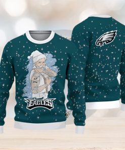 Philadelphia Eagles Christmas Santa Claus Tattoo Ugly Christmas Sweater