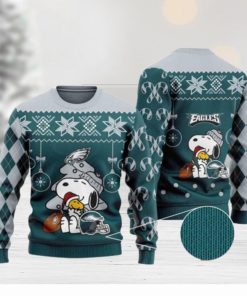 Philadelphia Eagles Funny Charlie Brown Peanuts Snoopy Ugly Christmas Sweaters