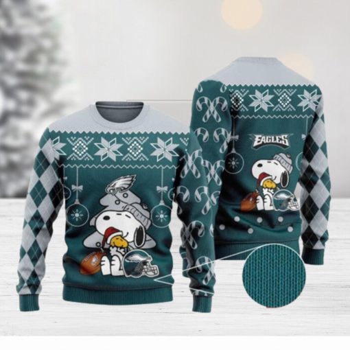 Philadelphia Eagles Funny Charlie Brown Peanuts Snoopy Ugly Christmas Sweaters