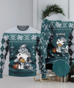 Philadelphia Eagles Funny Charlie Brown Peanuts Snoopy Ugly Christmas Sweaters