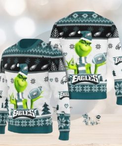 Philadelphia Eagles Grinch Knit Christmas Knitted Ugly Christmas Sweaters